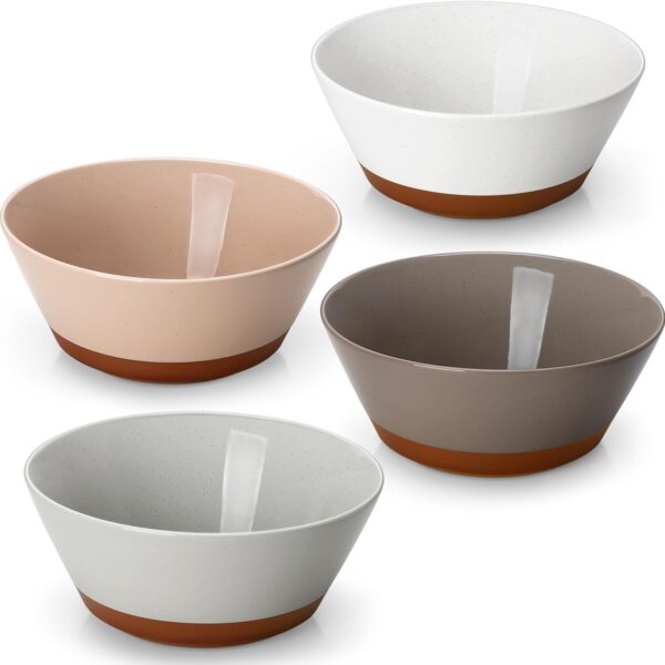 60oz Extra Large Deep Ceramic Bowl Set (4 Pieces)